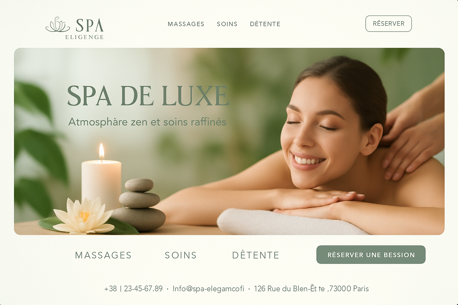 Spa & Bien-être - Site web élégant